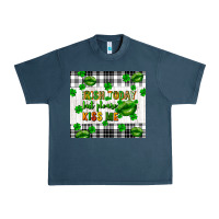 Midnight Navy Irish today but please kiss me st. patricks day Urban Heavy Tee - FaDigitalArtStudio