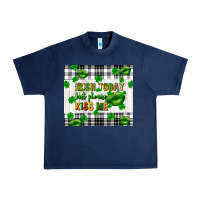 Navy Irish today but please kiss me st. patricks day Urban Heavy Tee - FaDigitalArtStudio