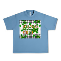 Pebble Blue Irish today but please kiss me st. patricks day Urban Heavy Tee - FaDigitalArtStudio
