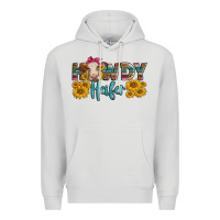 Dove Grey Western Howdy Heifer With Charolais Cow Premium Hoodie - LillyAllenDesigns