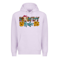 Lilac Western Howdy Heifer With Charolais Cow Premium Hoodie - LillyAllenDesigns