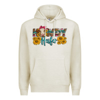 Oatmeal Heather Western Howdy Heifer With Charolais Cow Premium Hoodie - LillyAllenDesigns