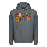 Rock Western Howdy Heifer With Charolais Cow Premium Hoodie - LillyAllenDesigns