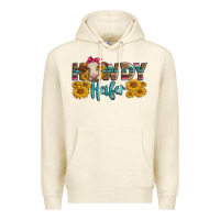 Sandshell Western Howdy Heifer With Charolais Cow Premium Hoodie - LillyAllenDesigns