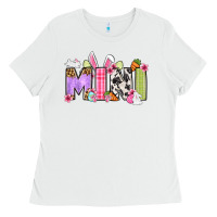 White Easter mini Ladies Tee - OliviaCreatesArt