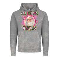 Cloud Rock Pink Christmas Vibes Santa Vintage Hoodie - FaDigitalArtStudio