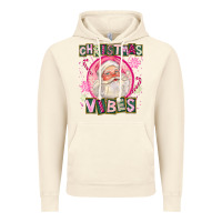 Vintage Artic Pink Christmas Vibes Santa Vintage Hoodie - FaDigitalArtStudio