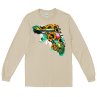 Mushroom Florida Map Sunflower Cactus Serape Long Sleeve Tee - RanaPortraitStore
