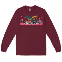 Burgundy best teacher ever libbey glass Long Sleeve Tee - BundleAndBundleShop