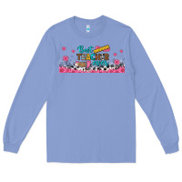 Colony Blue best teacher ever libbey glass Long Sleeve Tee - BundleAndBundleShop