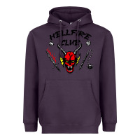 Plum hellfire club strangerthings Heavyweight Hoodie - baoMotion