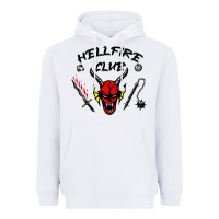 White hellfire club strangerthings Heavyweight Hoodie - baoMotion
