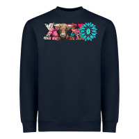 Navy xoxo braunvieh cow Heavyweight Sweatshirt - AdoDesignShop