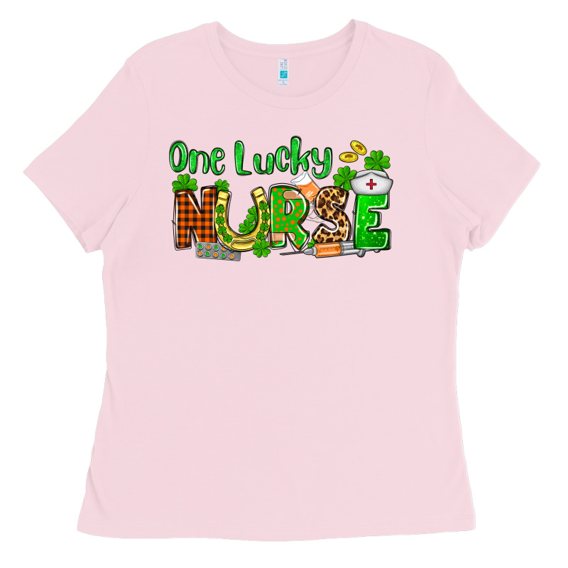 St. Patrick's One Lucky Nurse Ladies Tee by OliviaCreatesArt | Teevron