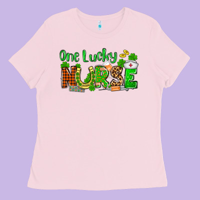 St. Patrick's One Lucky Nurse Ladies Tee Designed By Oliviacreatesart