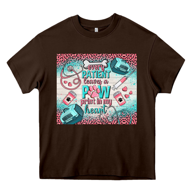 Every Patient Leaves A Paw Print In My Heart Heavy Core Tee by TumblerDesignByShophia | Teevron