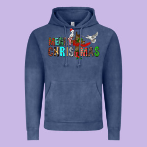 Merry Christmas Cross Vintage Hoodie Designed By Fadigitalartstudio