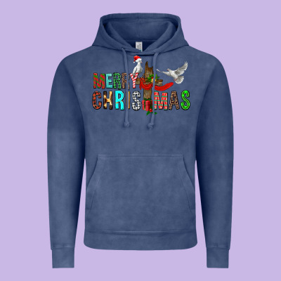 Merry Christmas Cross Vintage Hoodie Designed By Fadigitalartstudio
