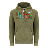 Vintage Olive Merry christmas cross Vintage Hoodie - FaDigitalArtStudio