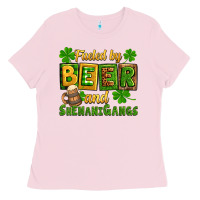 St. Patrick's Fueled By Beer And Shenanigangs Ladies Tee | Teevron