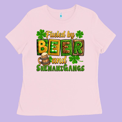 St. Patrick's Fueled By Beer And Shenanigangs Ladies Tee Designed By Oliviacreatesart