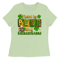 Matcha St. Patrick's Fueled by beer and shenanigangs Ladies Tee - OliviaCreatesArt