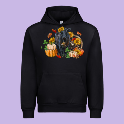 Fall Black Angus Urban Hoodie Designed By Ranaportraitstore