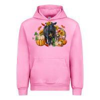 Fuchsia Pink Fall black angus Urban Hoodie - RanaPortraitStore