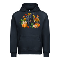 Navy Fall black angus Urban Hoodie - RanaPortraitStore