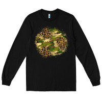 Black camouflage and leopard patch  2 Long Sleeve Tee - BundleAndBundleShop