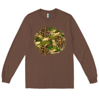 Chestnut camouflage and leopard patch  2 Long Sleeve Tee - BundleAndBundleShop