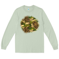 Matcha camouflage and leopard patch  2 Long Sleeve Tee - BundleAndBundleShop
