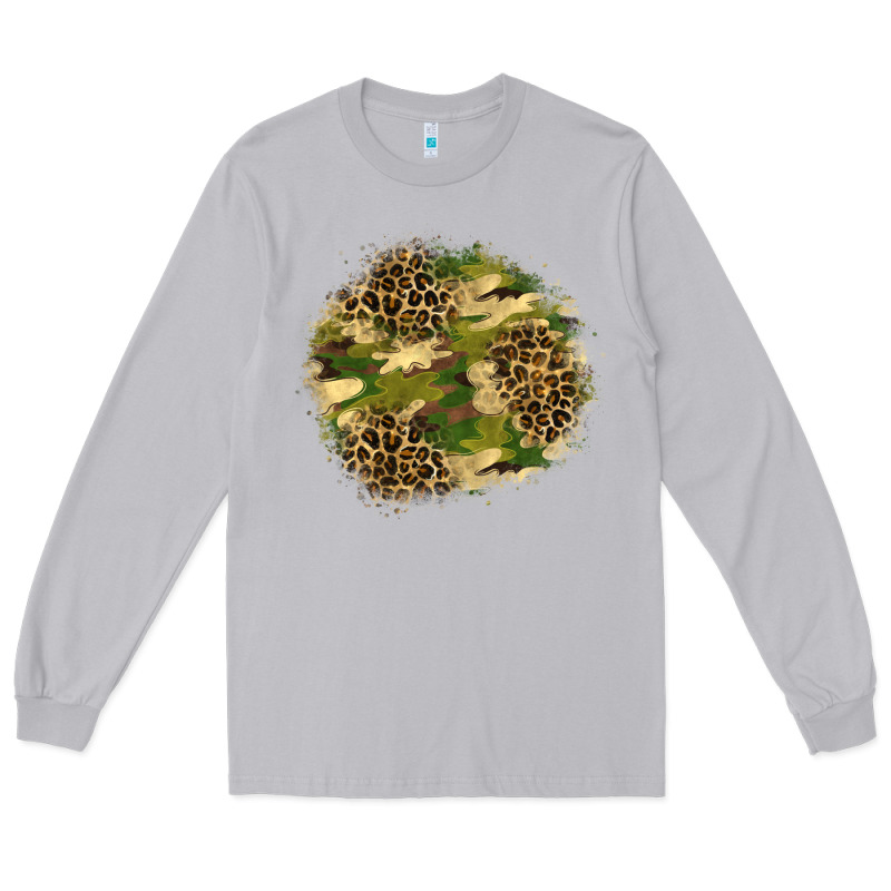 Camouflage And Leopard Patch  2 Long Sleeve Tee by BundleAndBundleShop | Teevron