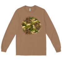 Toasted Coconut camouflage and leopard patch  2 Long Sleeve Tee - BundleAndBundleShop