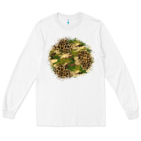 White camouflage and leopard patch  2 Long Sleeve Tee - BundleAndBundleShop