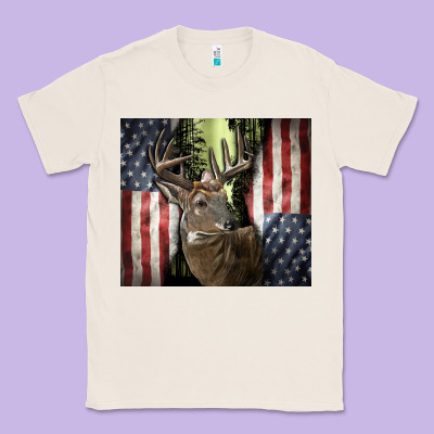 Usa Deer Hunting Woods Classic Tee Designed By Cowgirlartshop