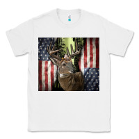 White usa deer hunting woods Classic Tee - CowGirlArtShop