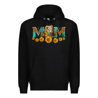 Black charolais cow mom Premium Hoodie - LillyAllenDesigns