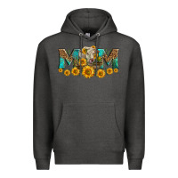 Charcoal Heather charolais cow mom Premium Hoodie - LillyAllenDesigns