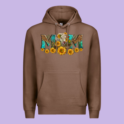 Charolais Cow Mom Premium Hoodie Designed By Lillyallendesigns