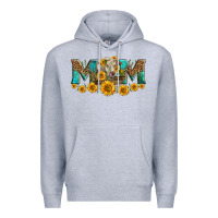 Heather Grey charolais cow mom Premium Hoodie - LillyAllenDesigns