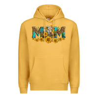 Mustard charolais cow mom Premium Hoodie - LillyAllenDesigns