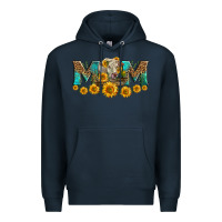 Navy charolais cow mom Premium Hoodie - LillyAllenDesigns