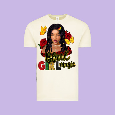 Black Girl Magic Vintage Tee Designed By Fadigitalartstudio