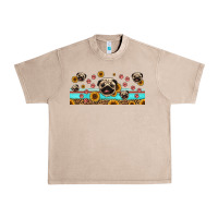 French Oak western pug dogs Urban Heavy Tee - Jasminsmagicworld