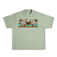 Oil Green western pug dogs Urban Heavy Tee - Jasminsmagicworld