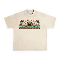 Sandshell western pug dogs Urban Heavy Tee - Jasminsmagicworld