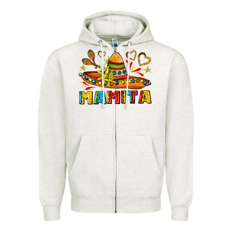 Mamita And Sombrero With Lime Flowers Zipper Hoodie by AdoDesignShop | Teevron