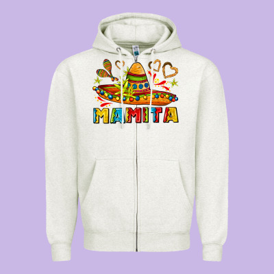 Mamita And Sombrero With Lime Flowers Zipper Hoodie Designed By Adodesignshop