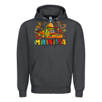 Smoke mamita and sombrero with lime flowers Zipper Hoodie - AdoDesignShop